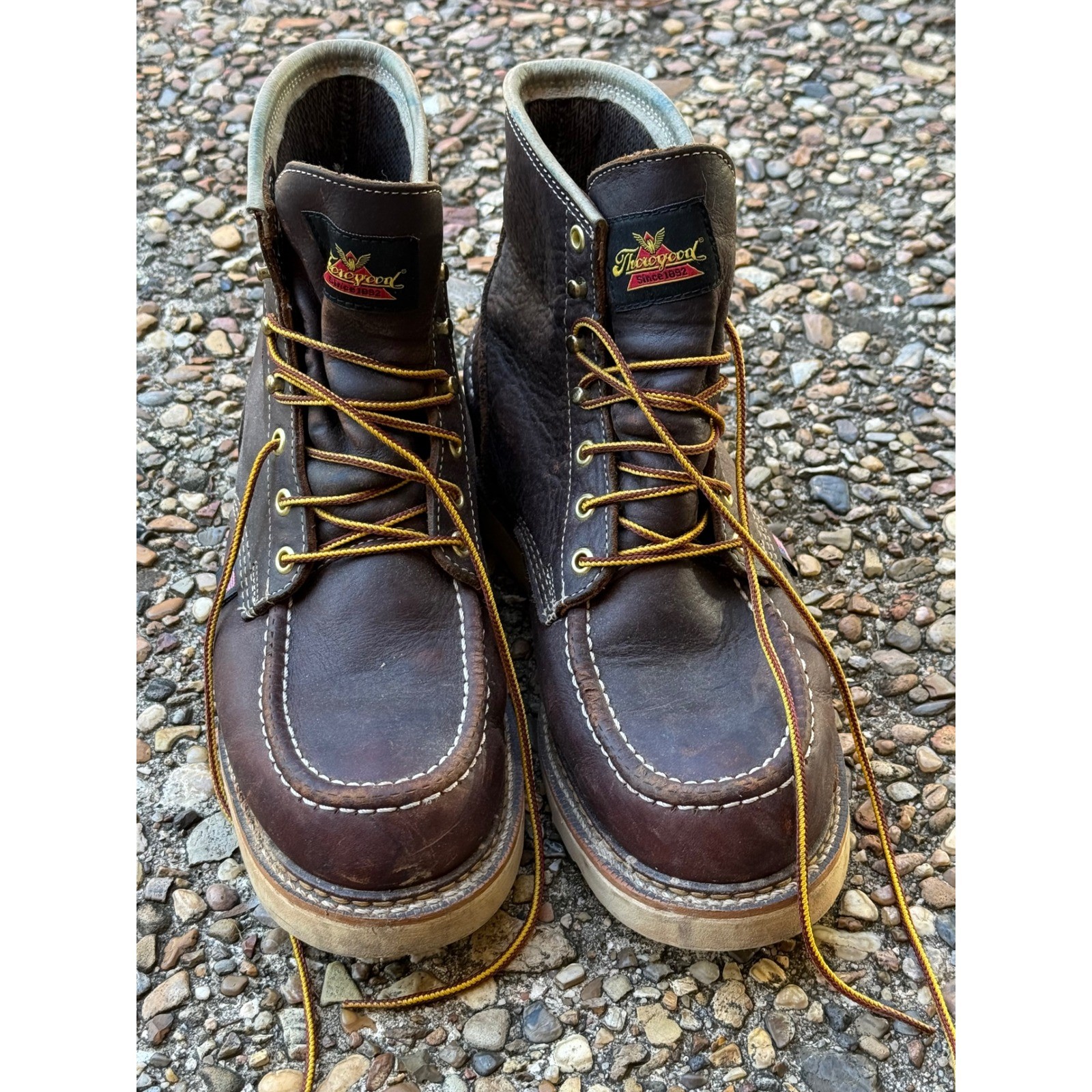 Thorogood Mens American Heritage Brown Leather Moc Toe Work Boots 814-3600 8D