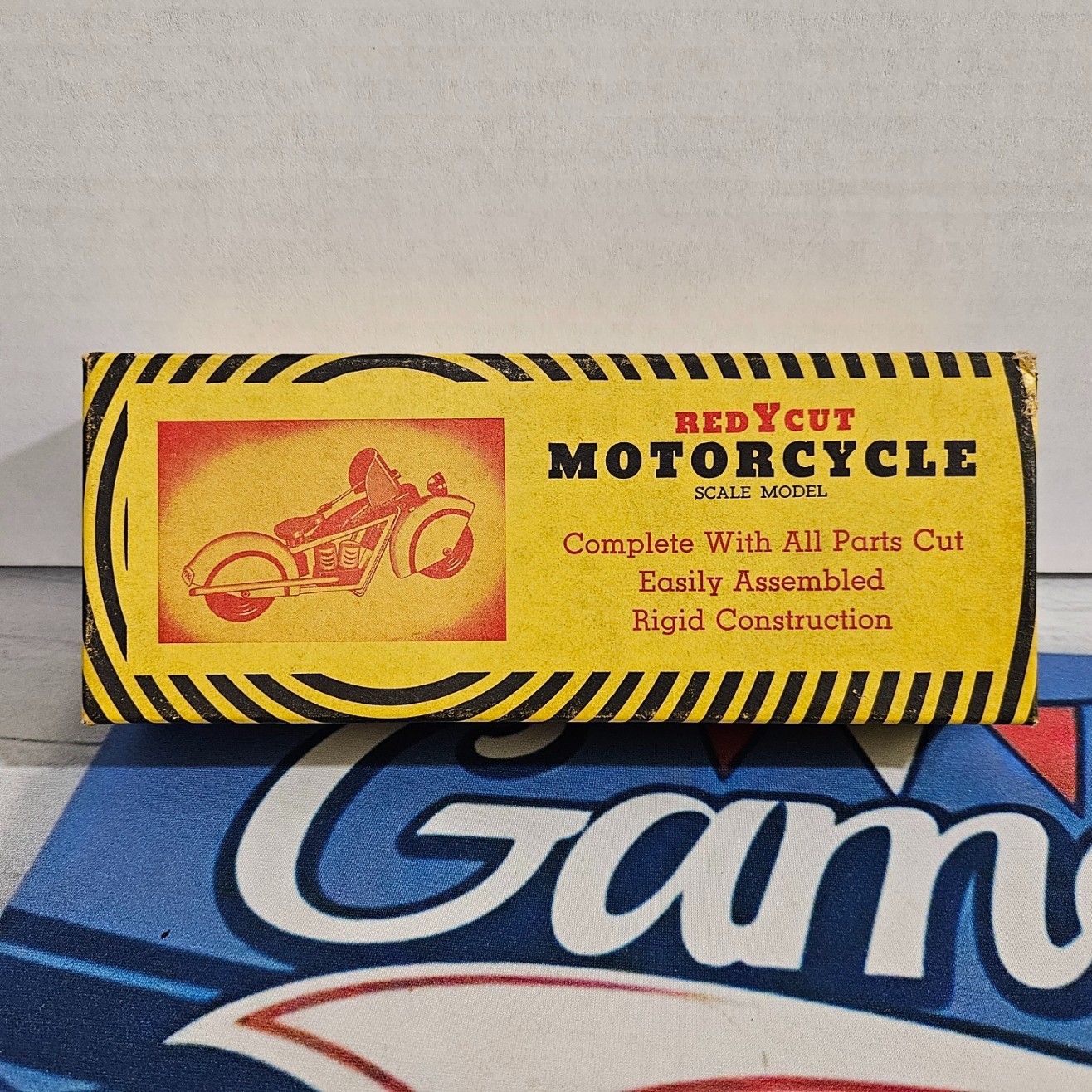 Vintage 1940s RedYCut Motorcycle Wood Model Kit #327 Box Plans Unbuilt (E)