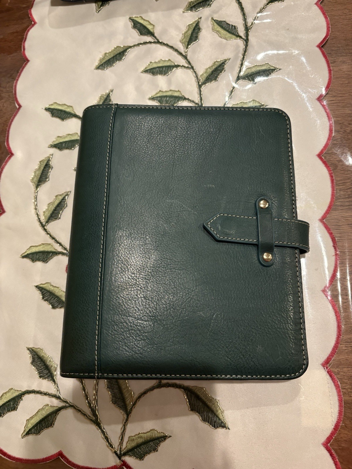 Franklin covey Vintage Aurora Full Grain Italian Leather Classic Teal/ Green Franklin covey Vintage Aurora Full Grain Italian Leather Classic Teal/ Green