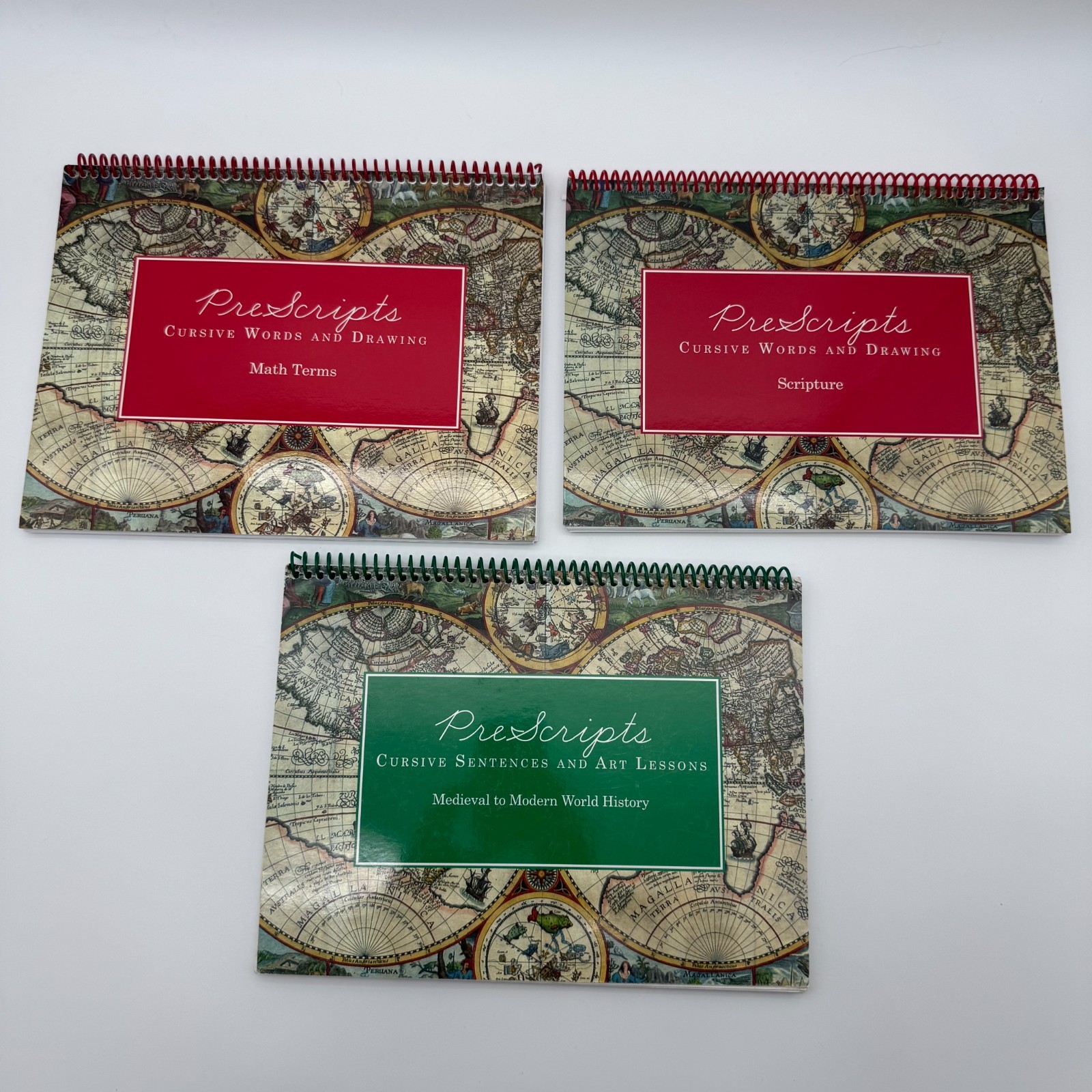 Classical Conversations PreScripts Set Cursive Math Art Scripture 2 NEW / 1 USED