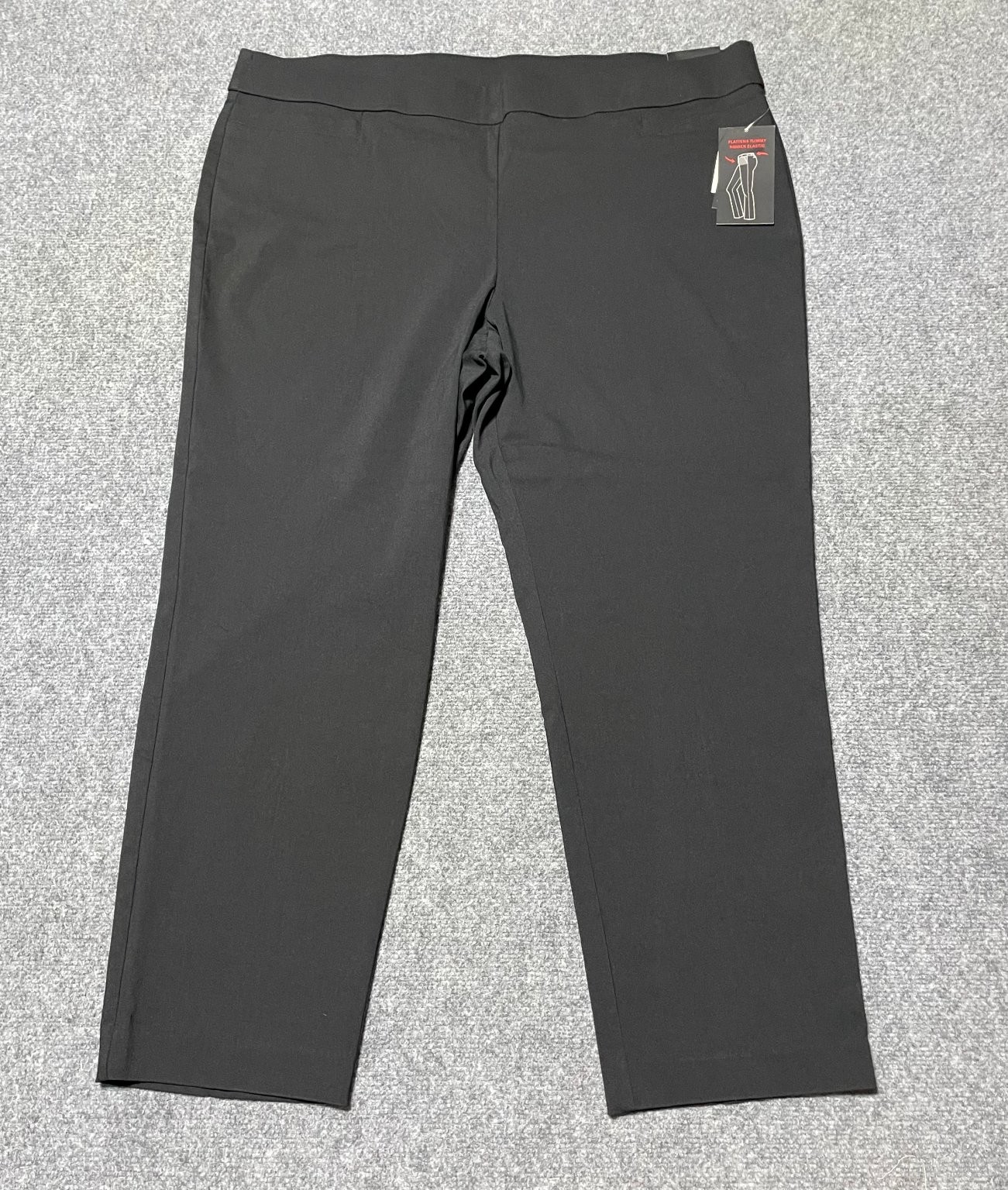 Briggs Women\'s Black Pull On Tummy Control Straight Leg Pants Size 22WS NWT Briggs Women\'s Black Pull On Tummy Control Straight Leg Pants Size 22WS NWT