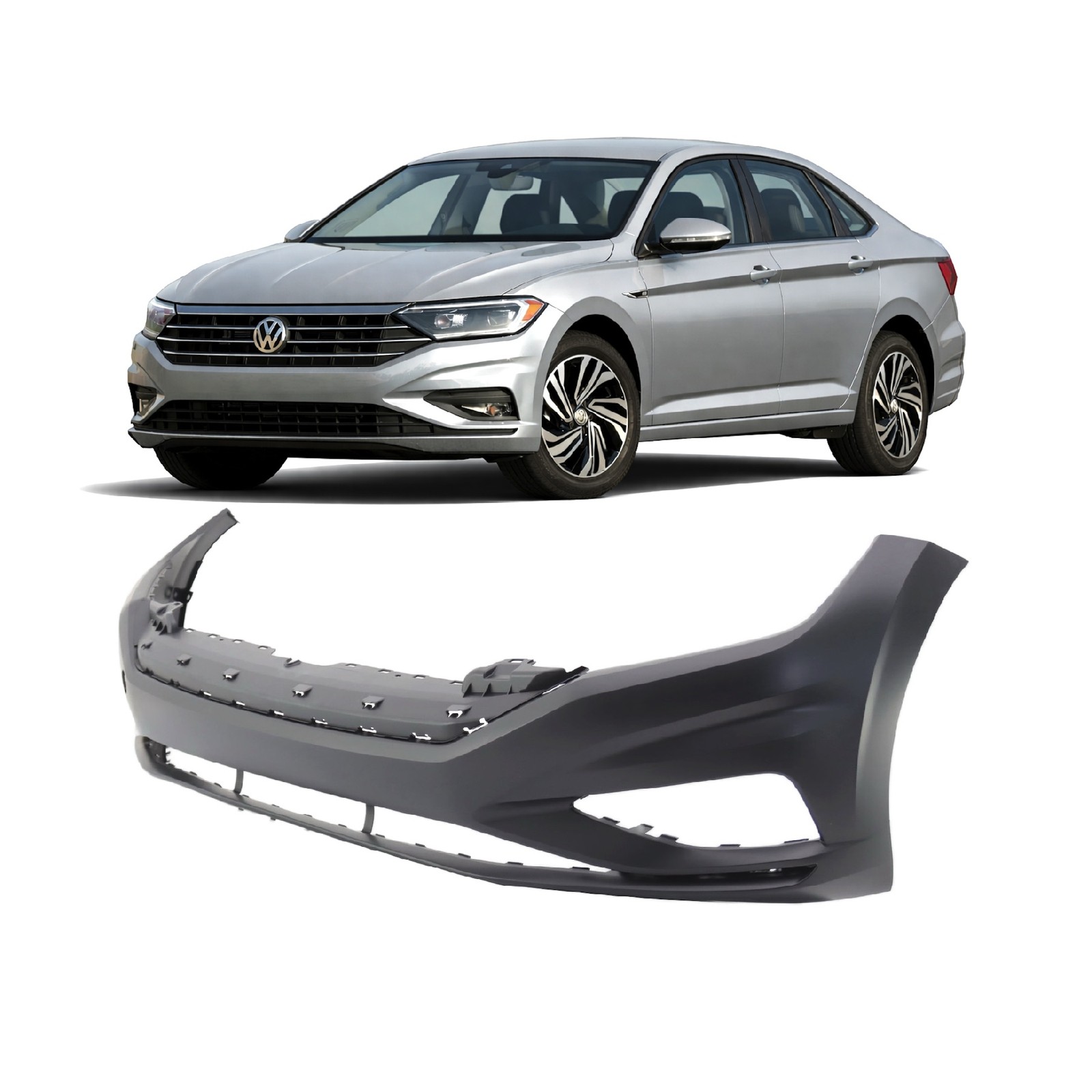 2019-2020 Volkswagen Jetta Primed Front Bumper Cover VW1000239 17A807217GRU