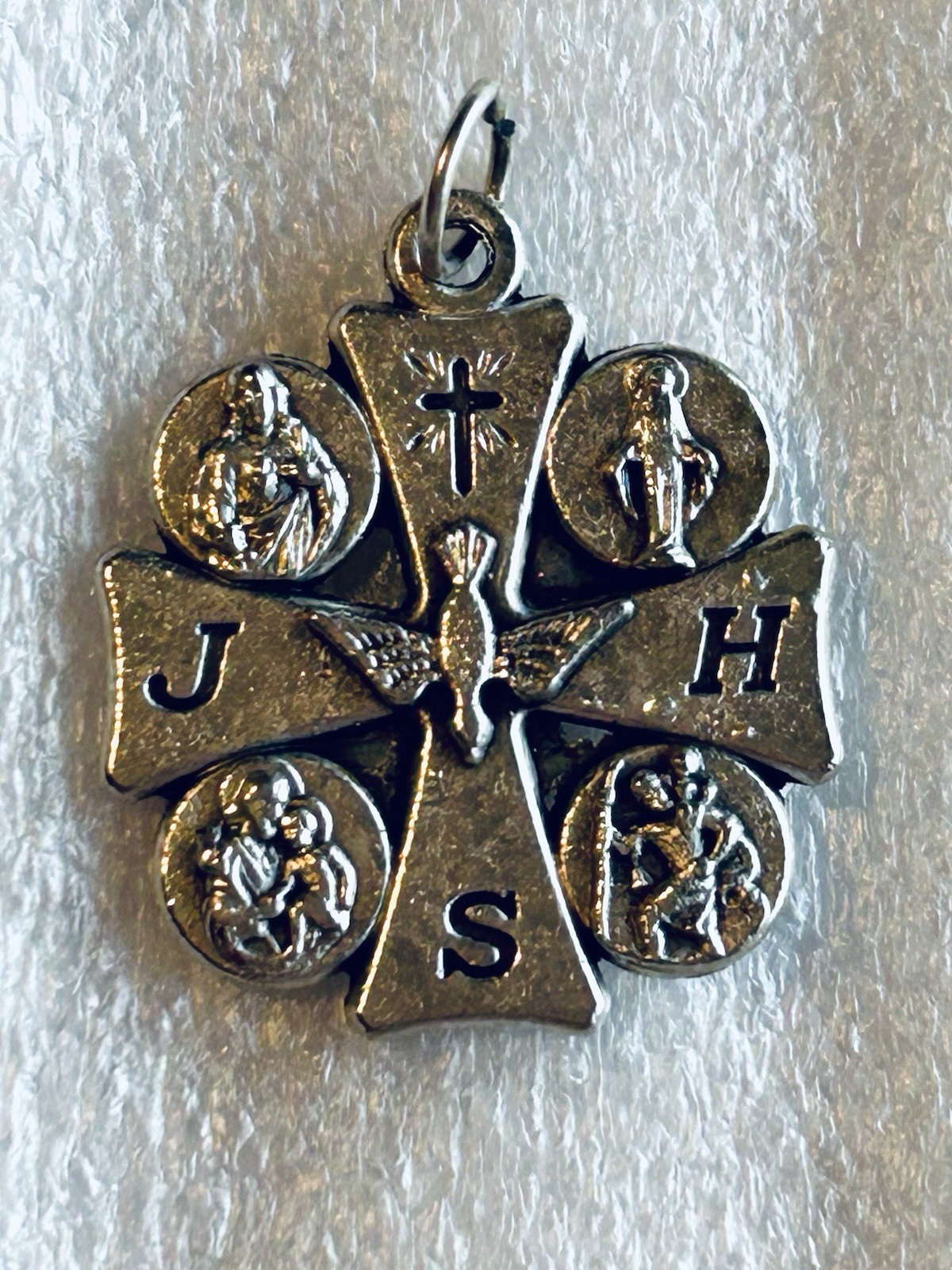 Italian Cross Medal 4 Way 5 Way Catholic Italy Vintage Religious Miraculous Italian Cross Medal 4 Way 5 Way Catholic Italy Vintage Religious Miraculous
