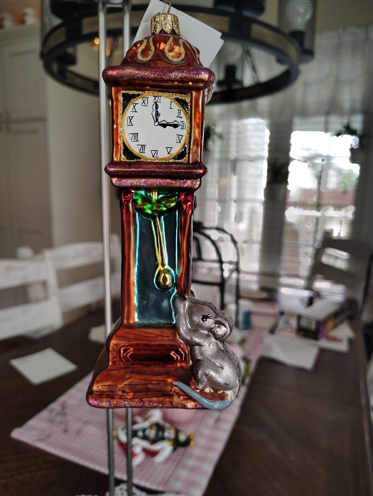 Christopher Radko Little Gems Hickory Dickory Dock 99-160-0 Tall 7 Inches Christopher Radko Little Gems Hickory Dickory Dock 99-160-0 Tall 7 Inches