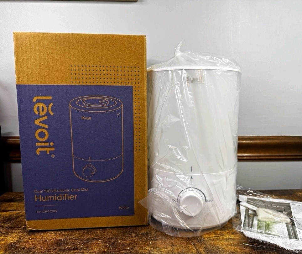 Levoit Dual 150 Ultrasonic Cool Mist Humidifier with 3L Tank White New