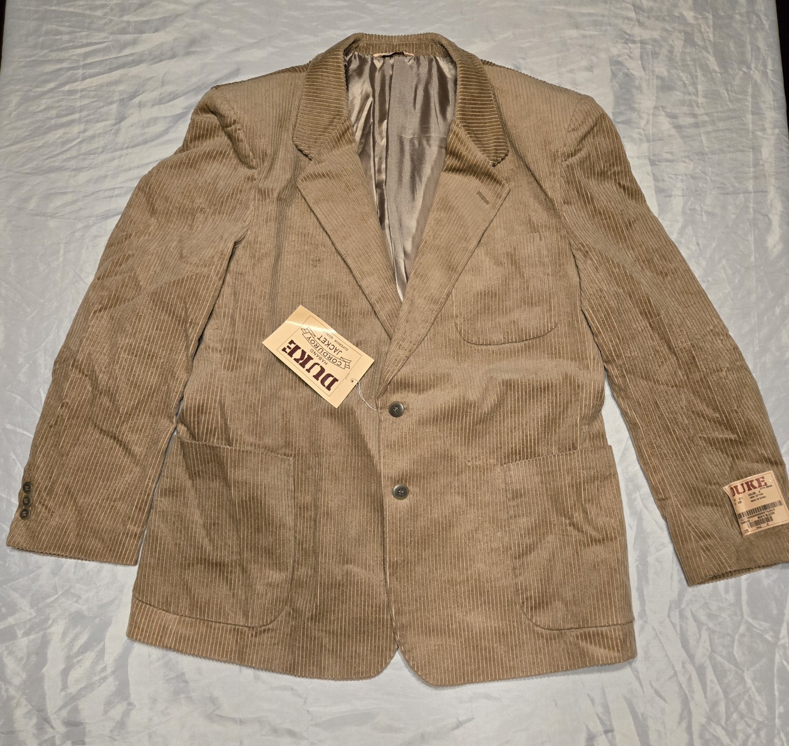 NWT Duke Haband Barrage 42R Corduroy Mens Blazer Suit Jacket Brown Lined Luxe NWT Duke Haband Barrage 42R Corduroy Mens Blazer Suit Jacket Brown Lined Luxe