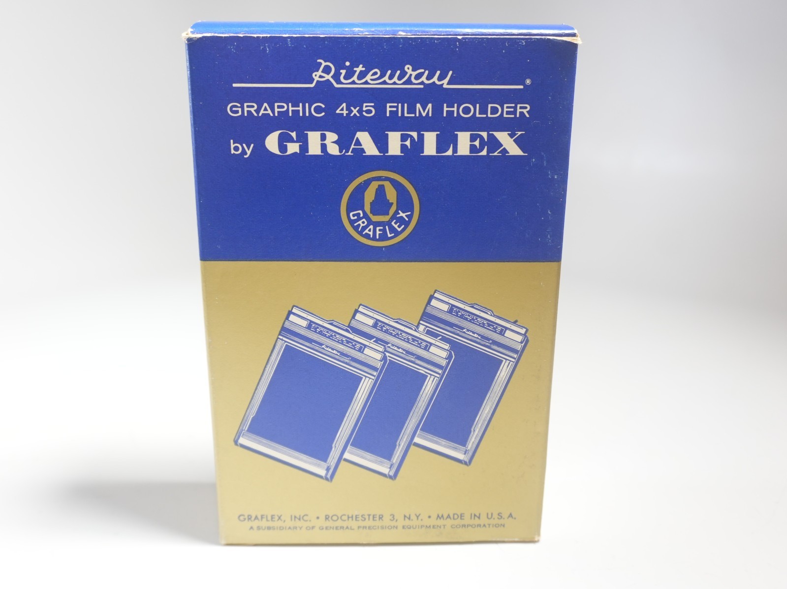 Lot of 3 Riteway 4x5 Film Holders in Box Graflex No. 1284 | Made in USA - USED Lot of 3 Riteway 4x5 Film Holders in Box Graflex No. 1284 | Made in USA - USED