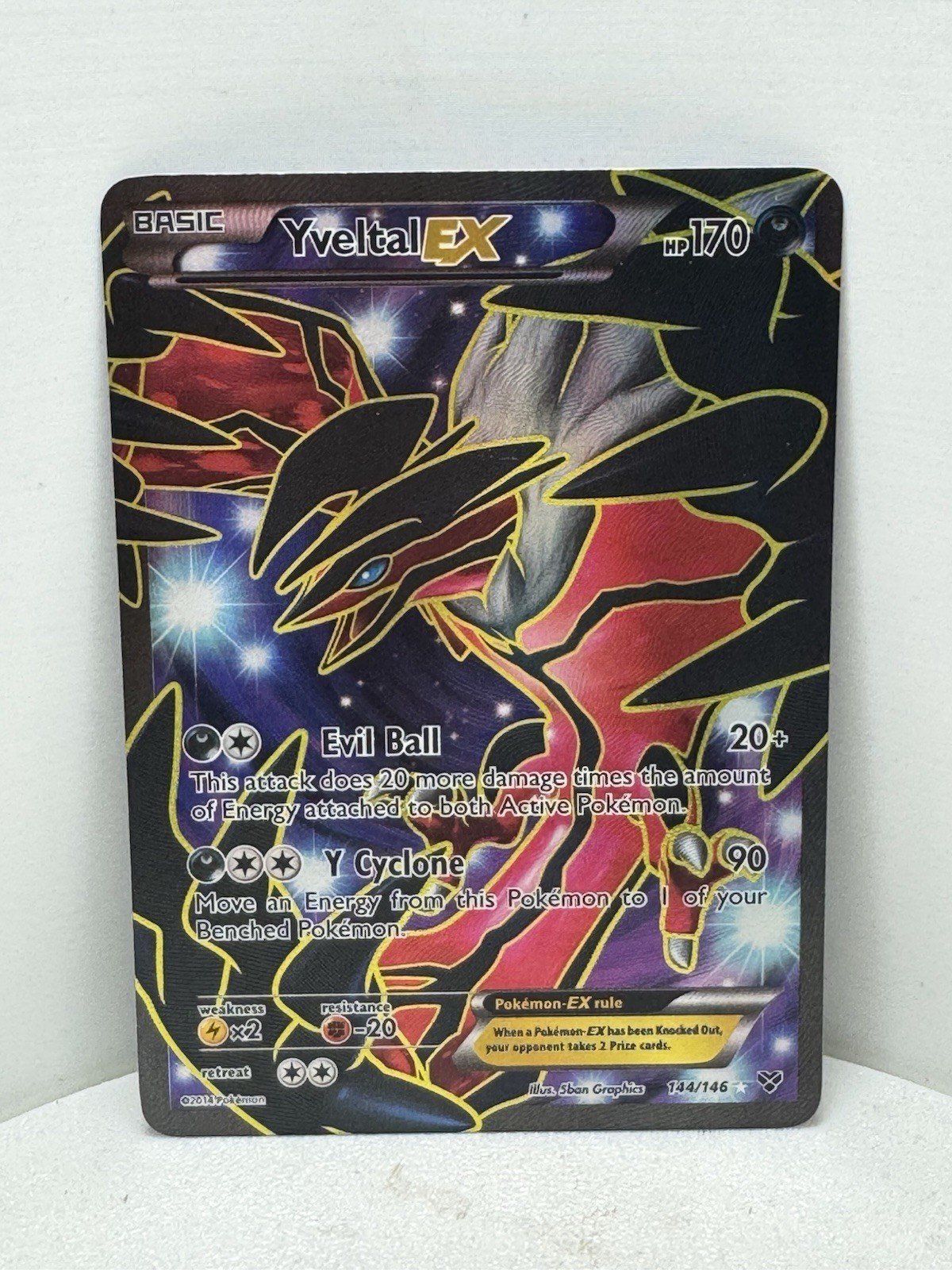 Yveltal EX Full Art Holo 144/146 Yveltal EX Full Art Holo 144/146