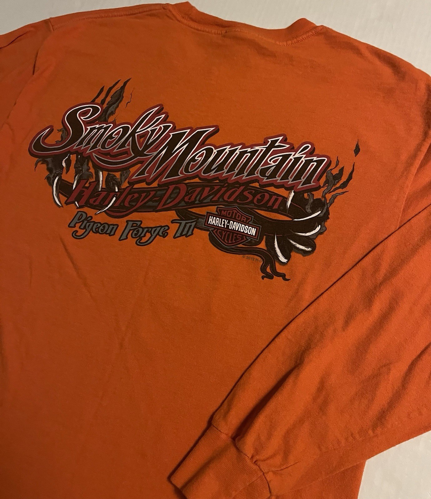 VTG Harley Davidson Motorcycles 2012 Smoky Mountain Pigeon Forge LS T-Shirt MED VTG Harley Davidson Motorcycles 2012 Smoky Mountain Pigeon Forge LS T-Shirt MED