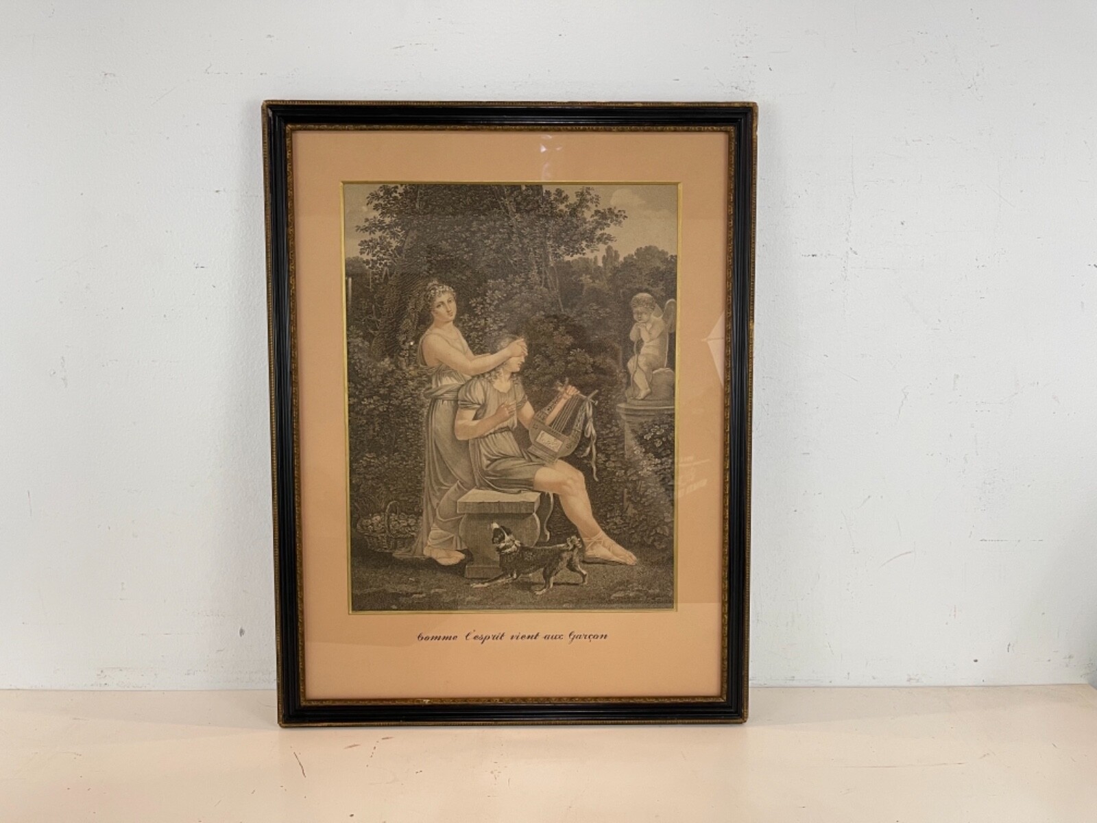 Antique “As the Spirit Comes to the Boys” Engraving After Jean-Baptiste Mallet Antique “As the Spirit Comes to the Boys” Engraving After Jean-Baptiste Mallet