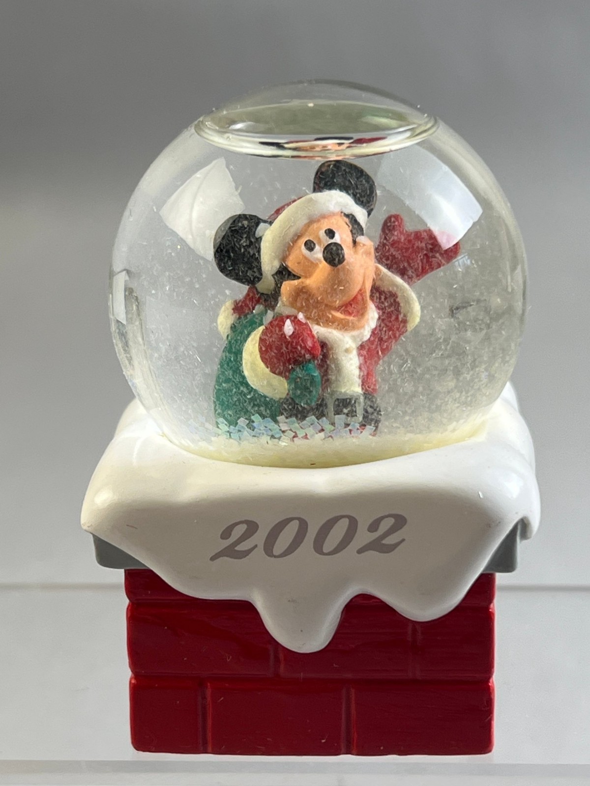 Vintage 2002 Disney Mickey Mouse Miniature Snow Globe Christmas Vintage 2002 Disney Mickey Mouse Miniature Snow Globe Christmas