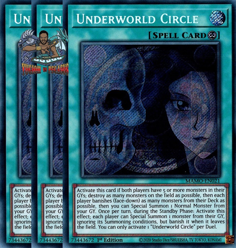Yugioh 3x Underworld Circle MAMO-EN021 Secret Rare 1st Ed NM