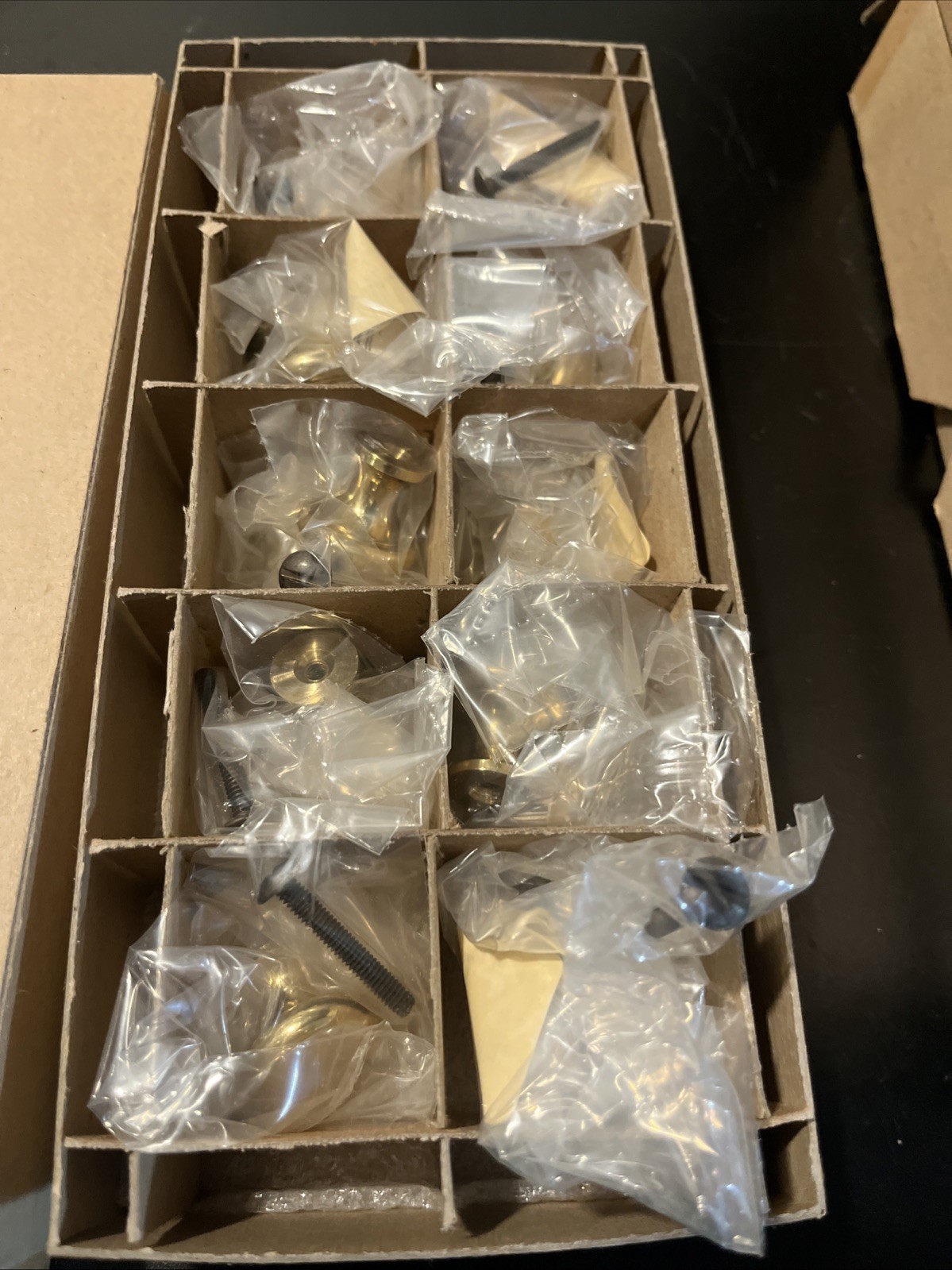 NEW OLD STOCK VINTAGE H.B. Ives Solid Brass Cabinet Drawer  Knobs 10 Pieces 1 “