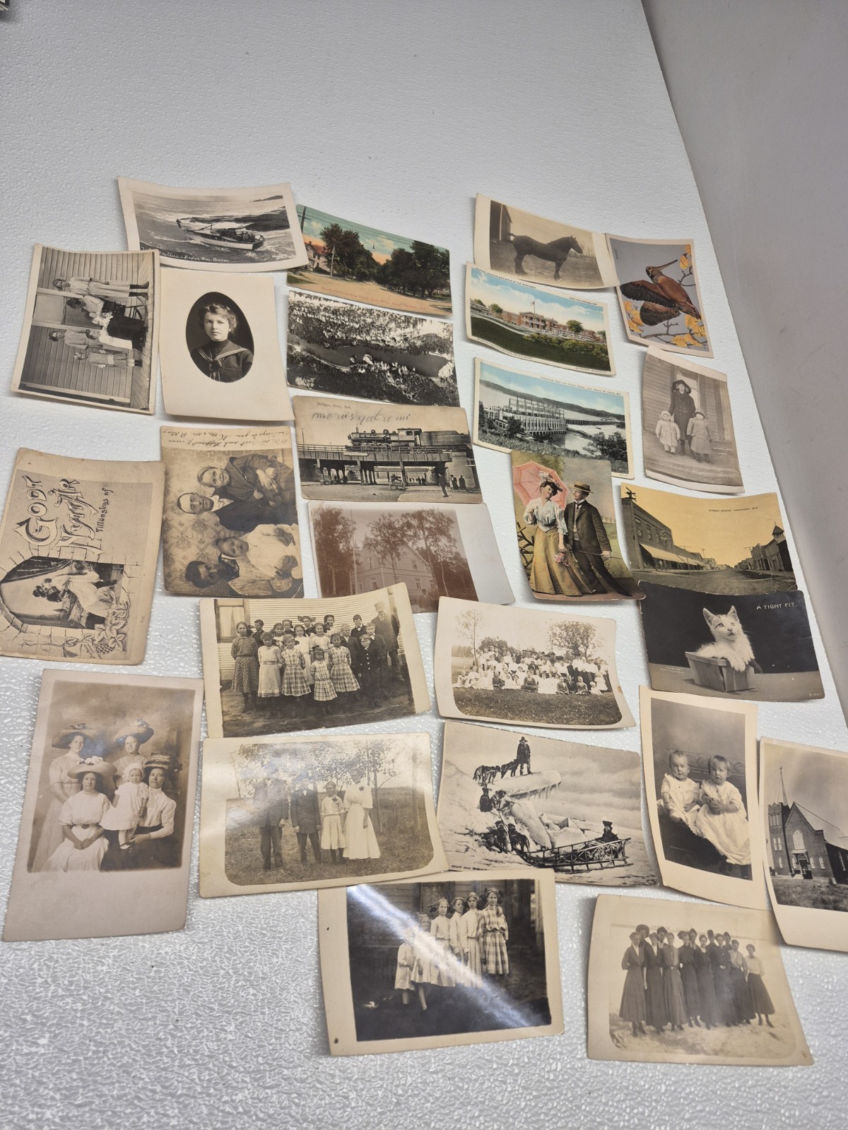 Antique Postcards RPPC Real Photo Vtg Ephemera Lot B&W Landscapes Portraits Antique Postcards RPPC Real Photo Vtg Ephemera Lot B&W Landscapes Portraits
