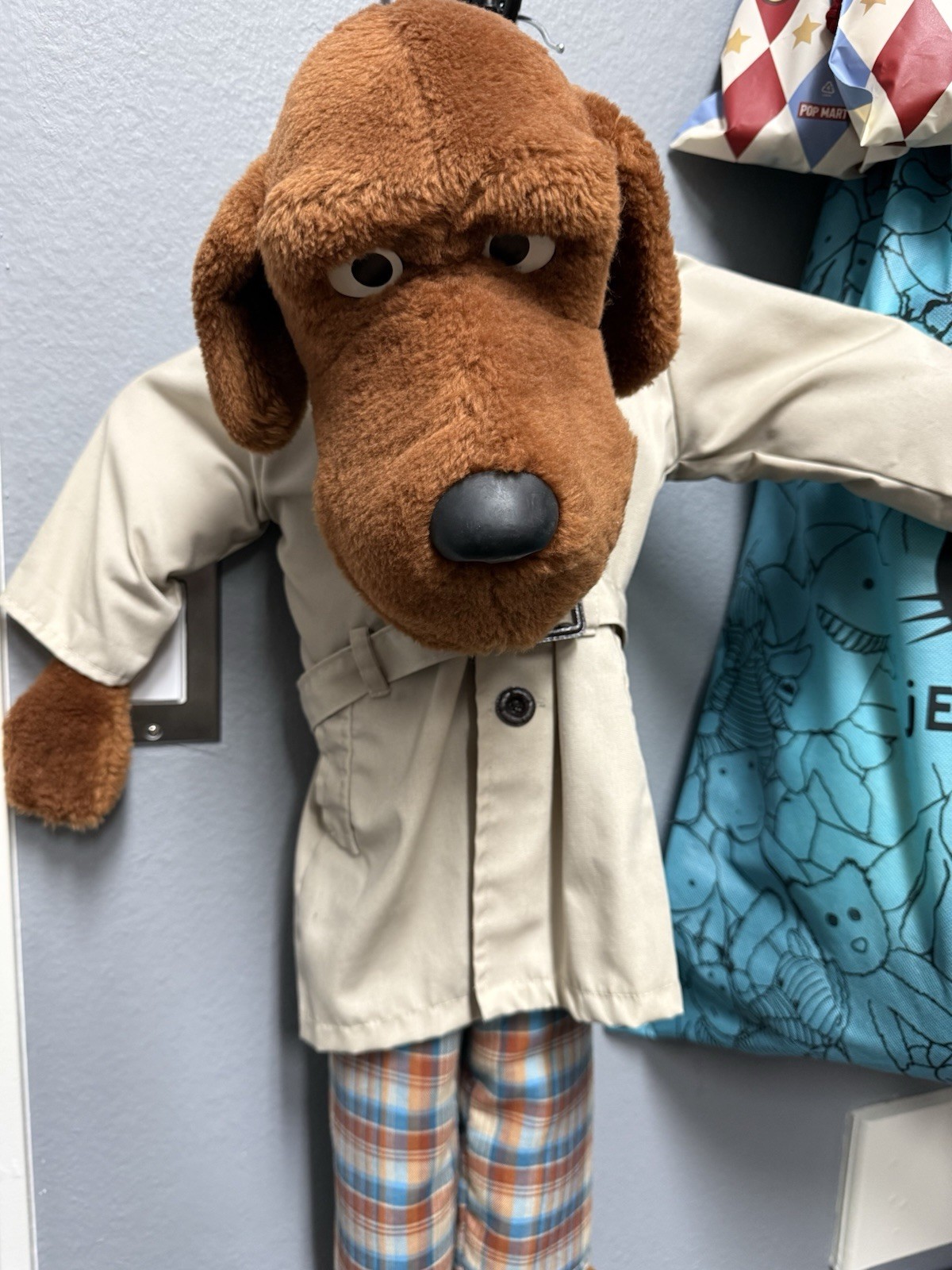 Vintage McGruff the Crime Hound Dog, Full Body Hand Puppet 1980s Made In USA 26”