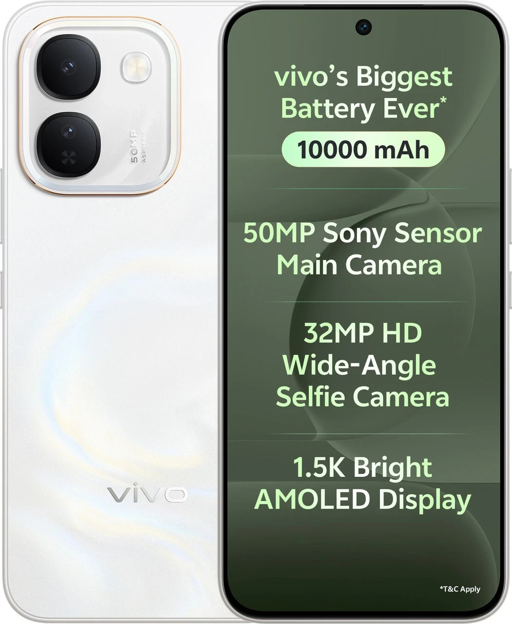 Vivo S2 FE | 128GB | 6GB RAM | White | MediaTek Dimensity 7300e 10000mAh Battery