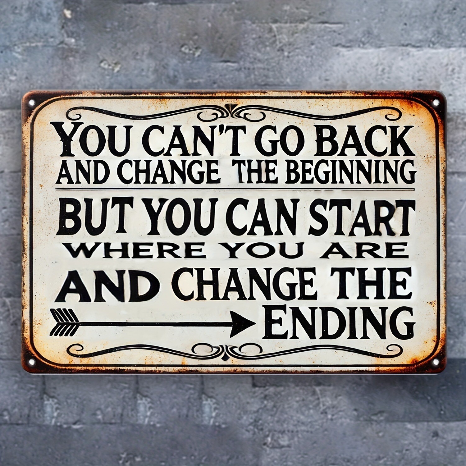 Vintage Retro Tin Sign Metal Plaque Inspirational Wall Art Positive Quote Vintage Retro Tin Sign Metal Plaque Inspirational Wall Art Positive Quote