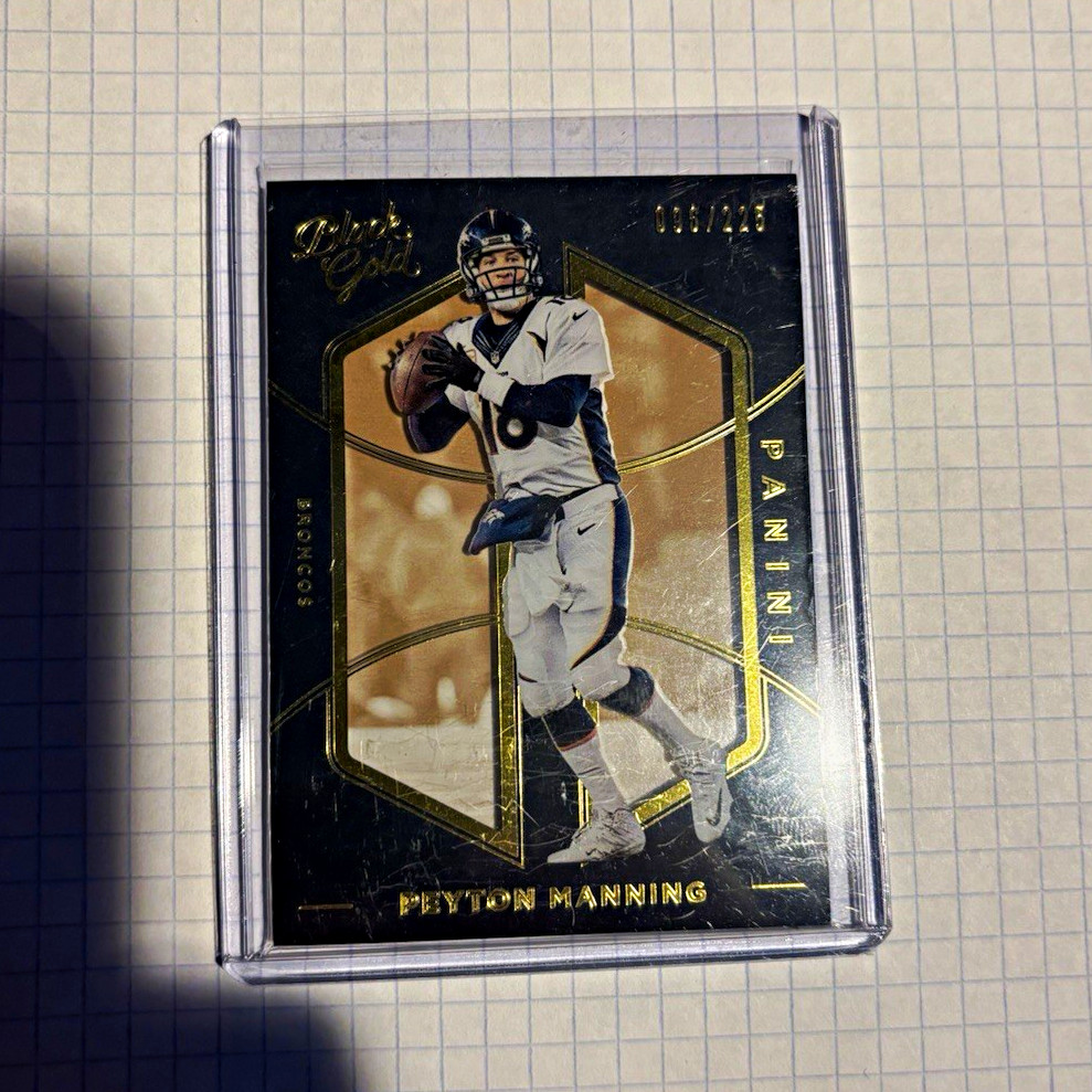 2016 Panini Black Gold Peyton Manning Broncos Base #53 Serial Numbered /225 2016 Panini Black Gold Peyton Manning Broncos Base #53 Serial Numbered /225