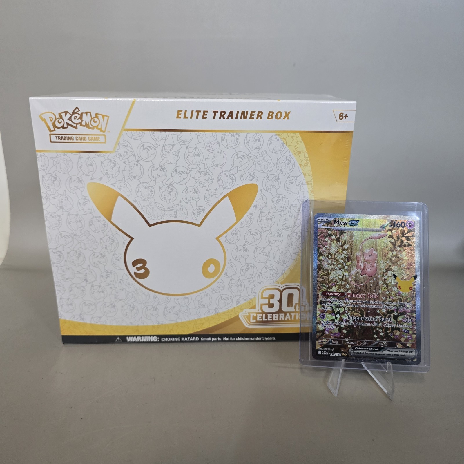 Pokemon 30th Anniversary Celebration ETB Factory Sealed + Mew EX 152/128 Pokemon 30th Anniversary Celebration ETB Factory Sealed + Mew EX 152/128