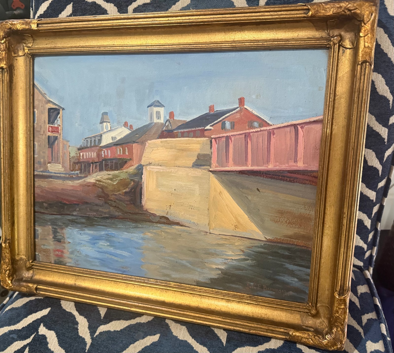 John E Berninger Oil/Canvas Pennsylvannia 1935 Bridge