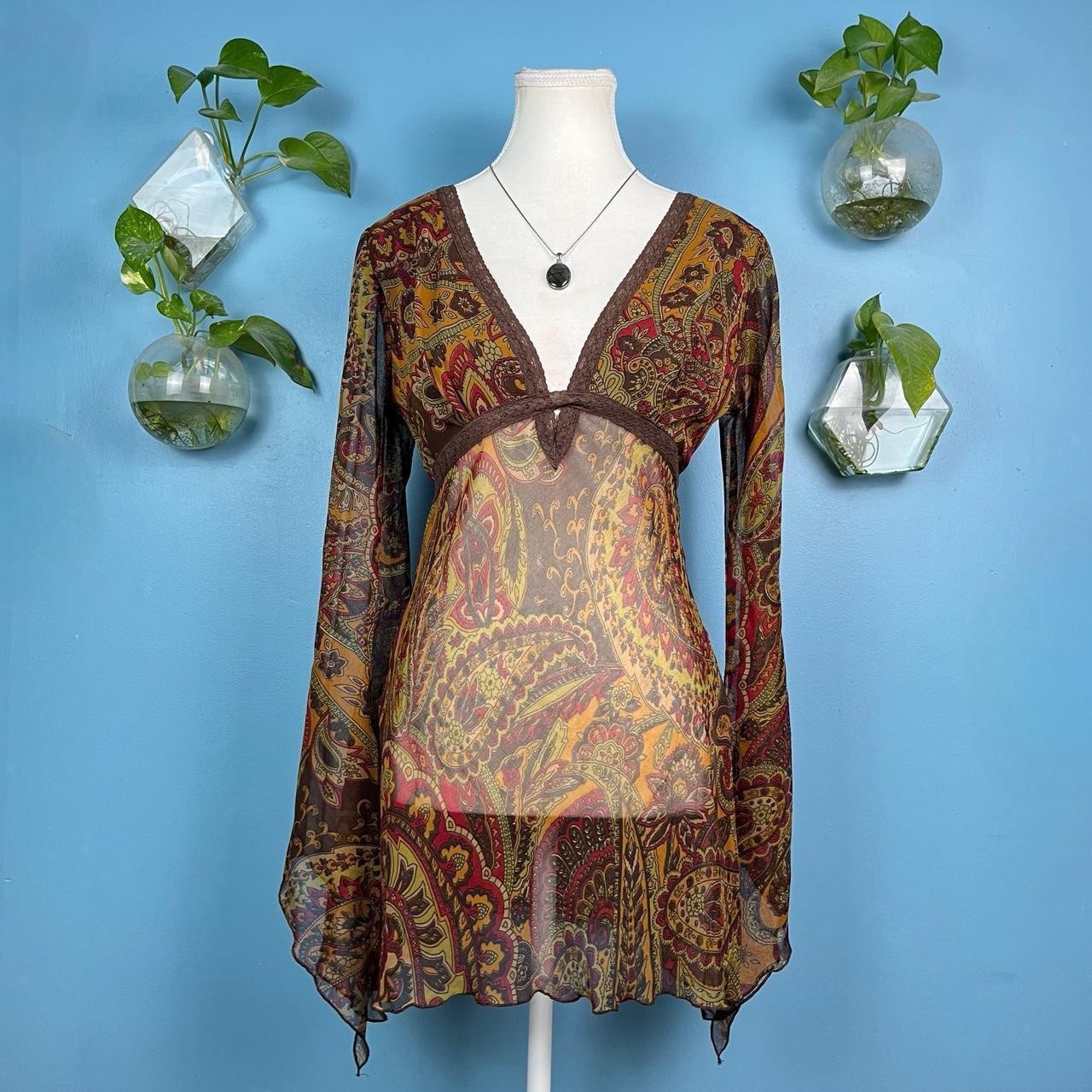 Vintage 90s Passport Flared Sleeve Dress Vintage 90s Passport Flared Sleeve Dress