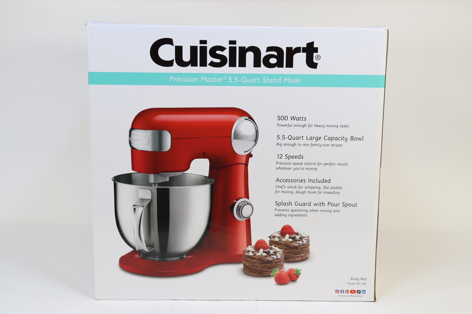 Cuisinart SM-50R Stand Mixer, Red