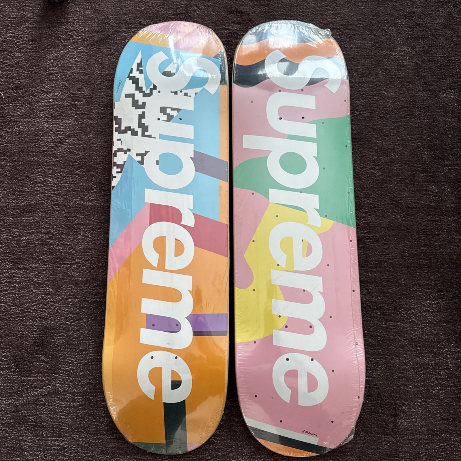 Supreme Alessandro Mendini Skateboard Deck SS16 Skate Collection Rare Set of 2 Supreme Alessandro Mendini Skateboard Deck SS16 Skate Collection Rare Set of 2