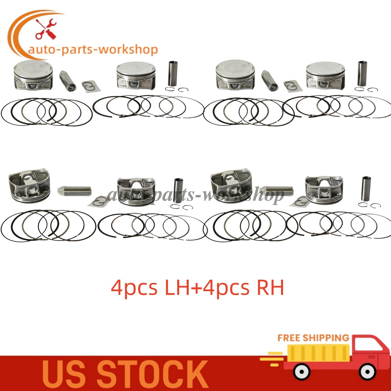 Piston Ring RH+LH For Dodge Challenger Charger Durango Jeep Grand Cherokee 6.4L