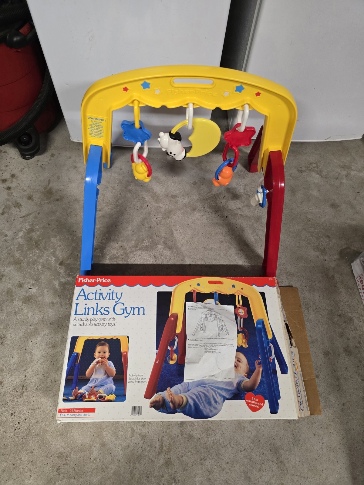 Vintage Fisher-Price Activity Links Gym Baby Play Gym w/ Box Nursery Rhyme 1990 Vintage Fisher-Price Activity Links Gym Baby Play Gym w/ Box Nursery Rhyme 1990