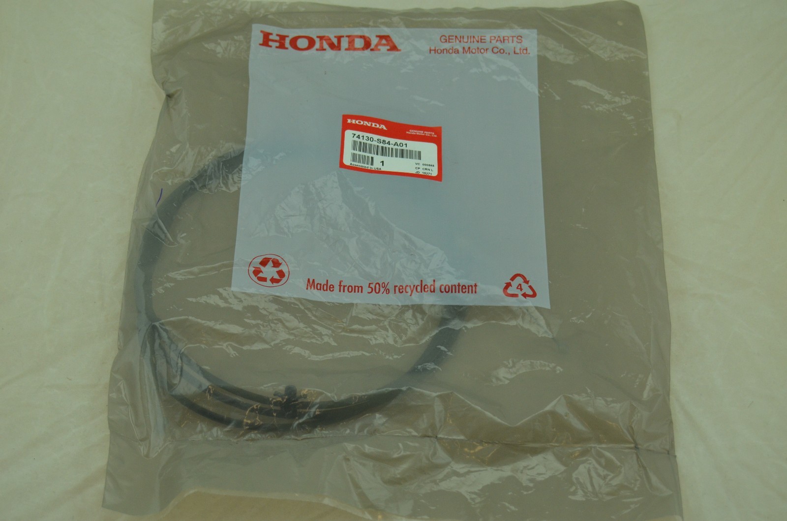 NEW GENUINE HONDA OEM 74130-S84-A01 Hood Latch Lock Release Wire Cable