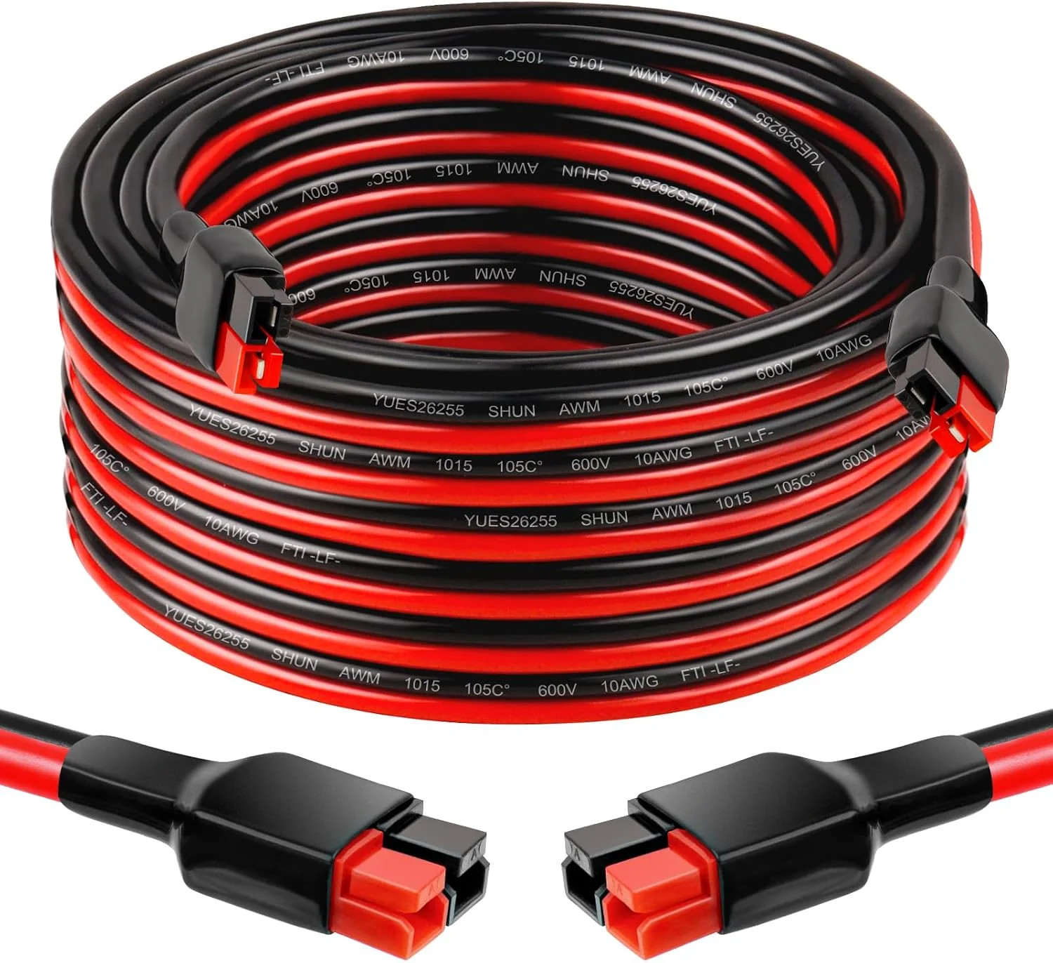 MOOKEERF 10AWG Anderson Extension Cable - 25FT Solar Extension Cable Anderson Co