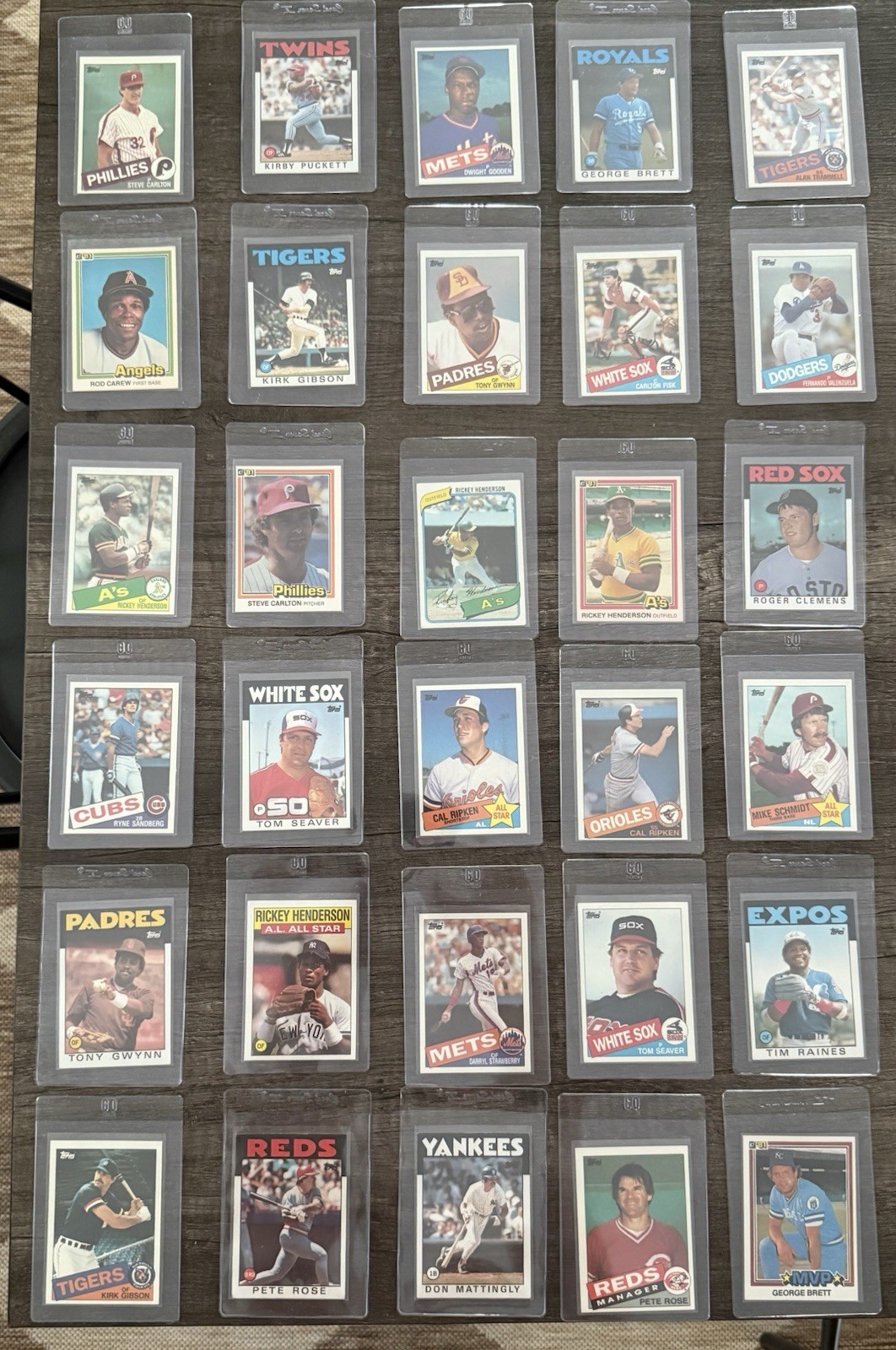 1980s Baseball 30 Card Lot Rickey Henderson Rookie 1980 Topps And More