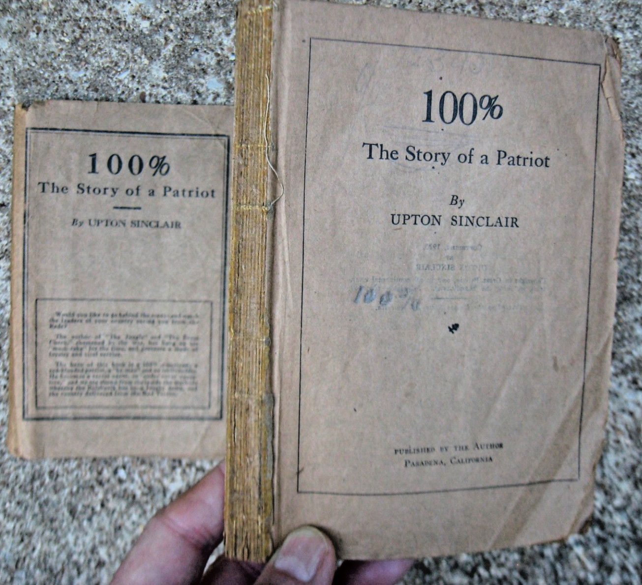  Upton Sinclair\'s 100% The Story of a Patriot (1920 published by Sinclair)