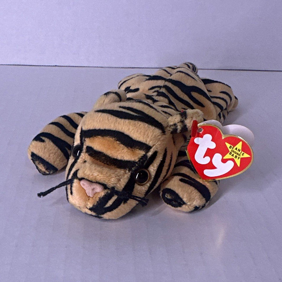 Ty Beanie Babies Stripes Tiger 4th Gen 1995 Retired Vintage MPN 4065