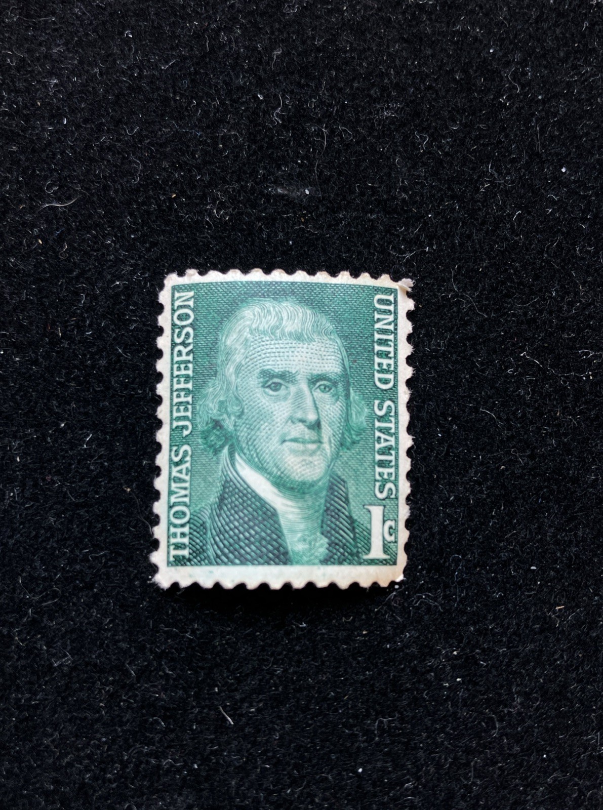 Thomas Jefferson 1 cent Antique Postage Stamp- Green Rare Vintage Thomas Jefferson 1 cent Antique Postage Stamp- Green Rare Vintage