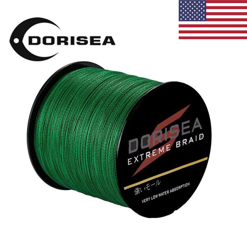 Dorisea 100M-2000M Green Extreme PE Dynema Braided Fishing Line 6LB-500LB USA