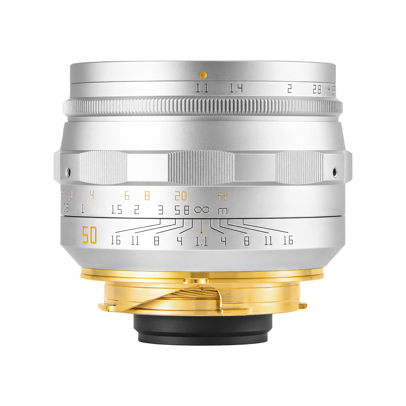 SHOTEN TRIBUTE 01 lens 50mm F1.1 LTM Zunow Silver For Leica M M39 M240 M3 M6 M9