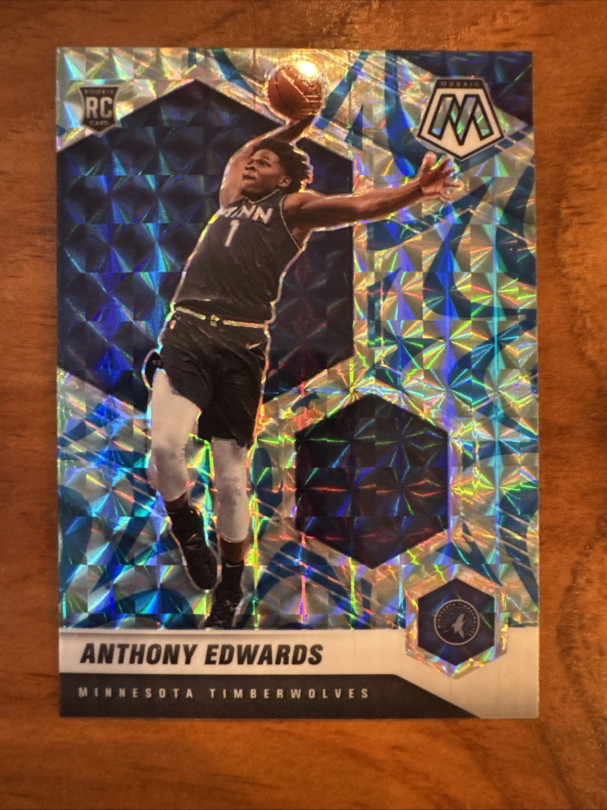 2020-21 Panini Mosaic - Rookie Anthony Edwards #201 Reactive Blue Prizm (RC) 2020-21 Panini Mosaic - Rookie Anthony Edwards #201 Reactive Blue Prizm (RC)