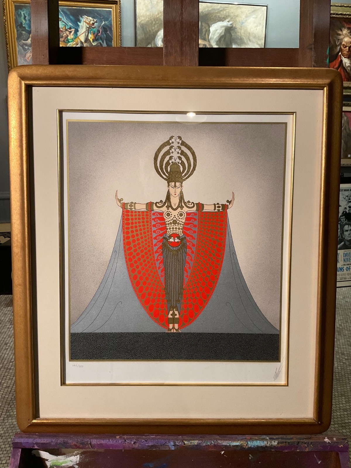 Erte Indo China 1984 Limited Edition Serigraph signed Numbered 285/350