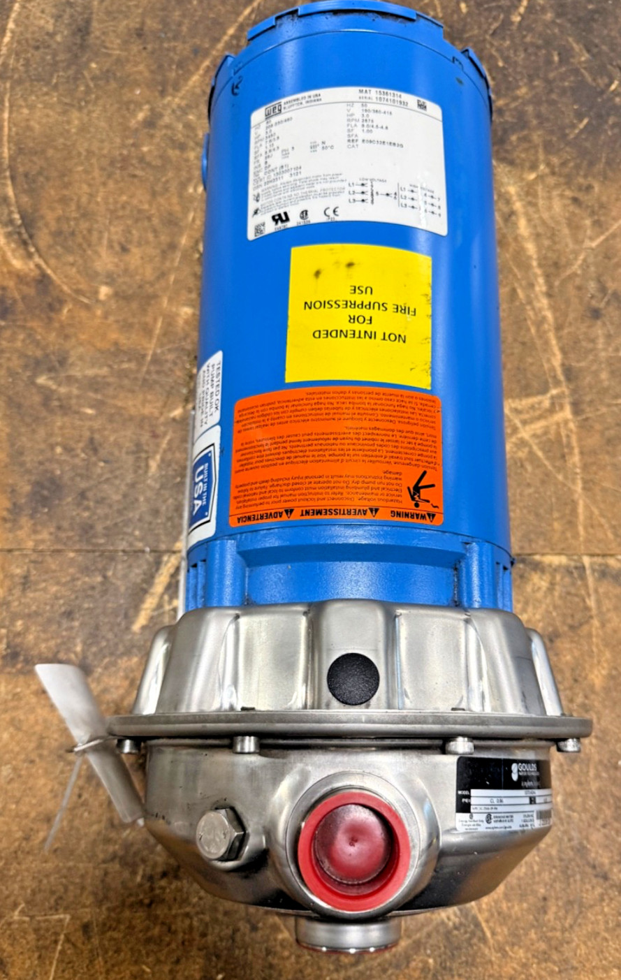 Goulds 1ST1H2A4, 3HP, 208-230/460 Volt, 3PH, Imp.Dia 6-1/8\ Goulds 1ST1H2A4, 3HP, 208-230/460 Volt, 3PH, Imp.Dia 6-1/8\