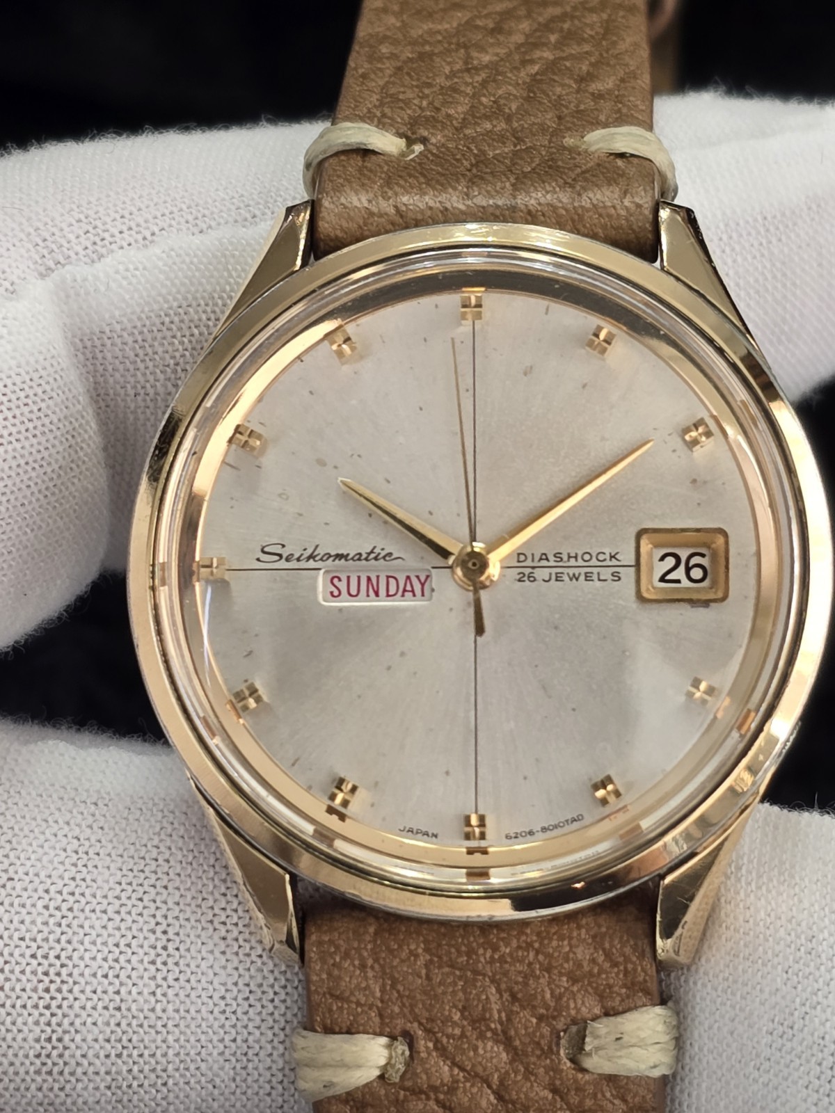 Vintage 1965 SEIKO Seikomatic 26 Jewel Automatic 6206-8010 *Serviced*