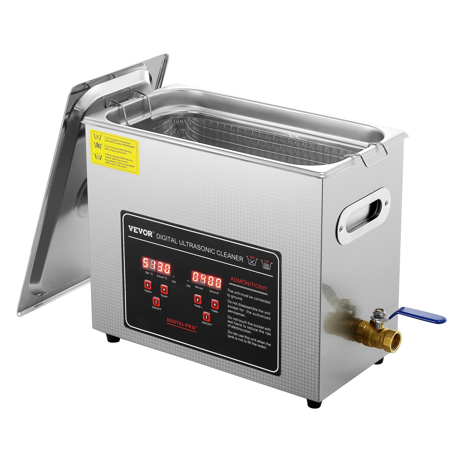 VEVOR 6L Ultrasonic Cleaner with Timer Heating Machine Digital Sonic Cleaner VEVOR 6L Ultrasonic Cleaner with Timer Heating Machine Digital Sonic Cleaner
