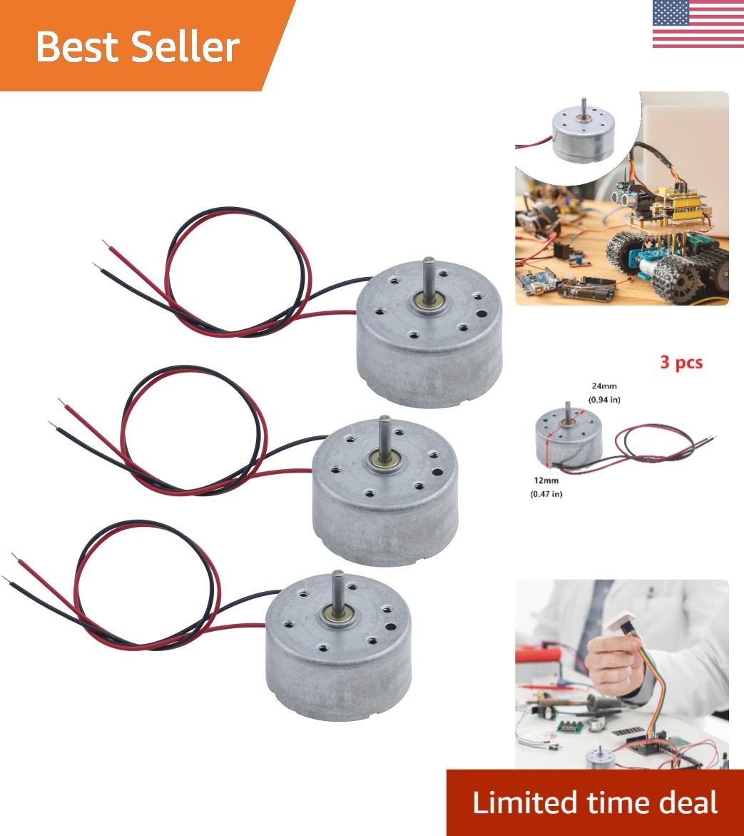Versatile 5V Mini DC Motors – 6000RPM for DIY Toys & Science Experiments