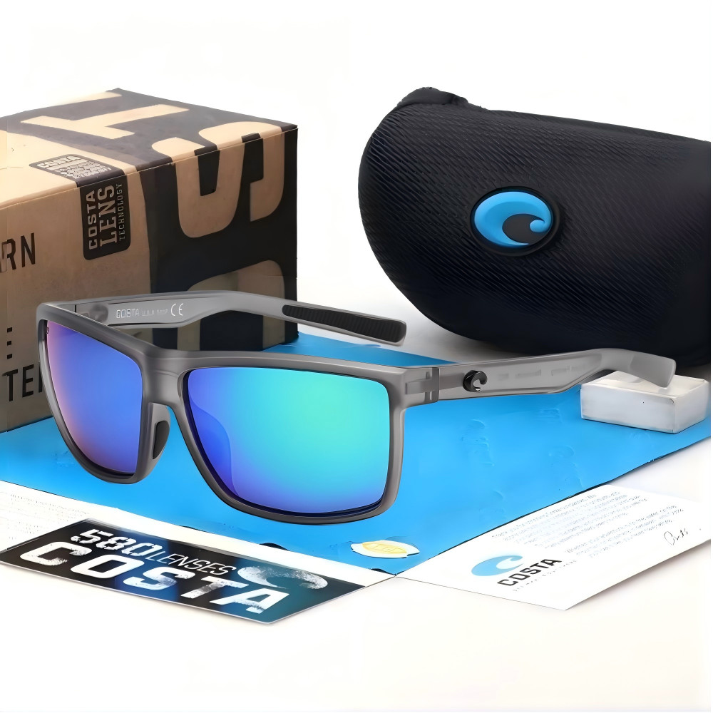Costa Del Mar Rinconcito Smoke Grey Frame Green lenses Polarized sunglasses 580P Costa Del Mar Rinconcito Smoke Grey Frame Green lenses Polarized sunglasses 580P
