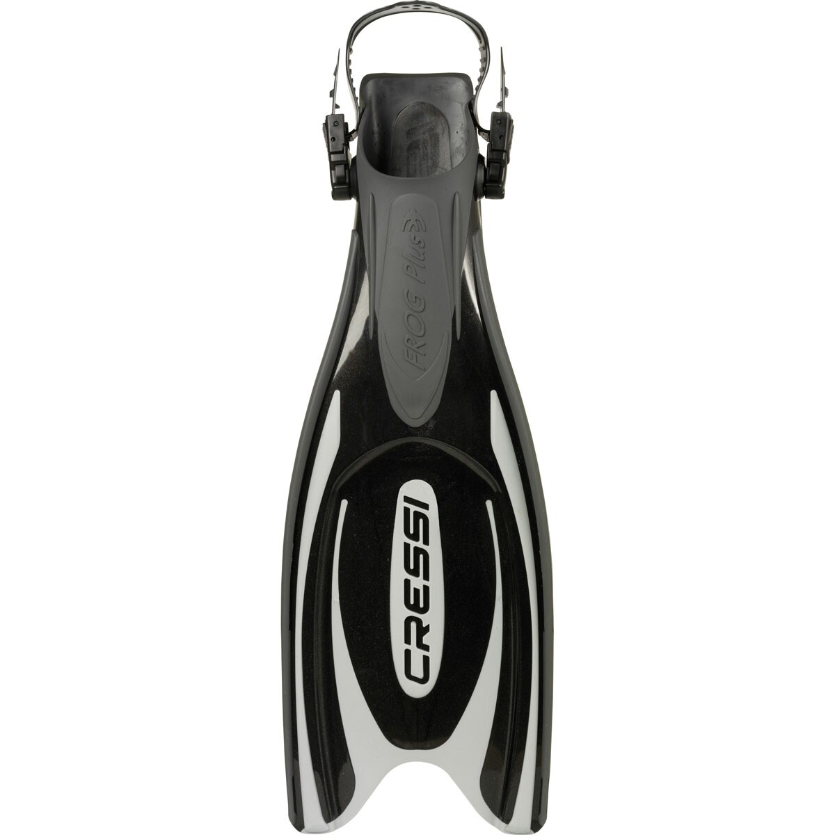 Used Cressi Frog Plus Open Heel Fins - Black-Small / Medium