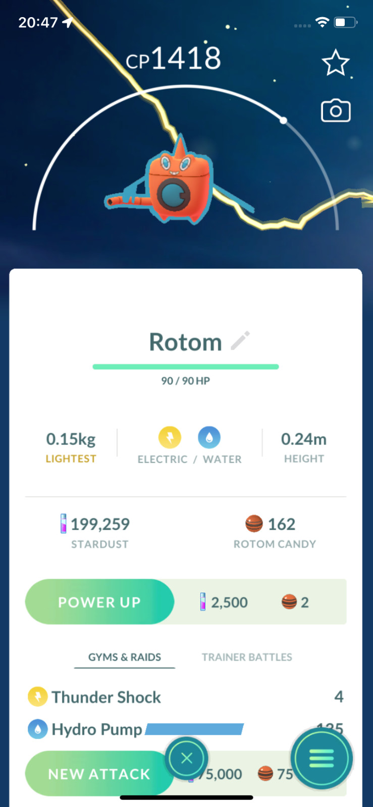 #479 Wash Rotom  Same Day Shippment or Next Day Guaranteed