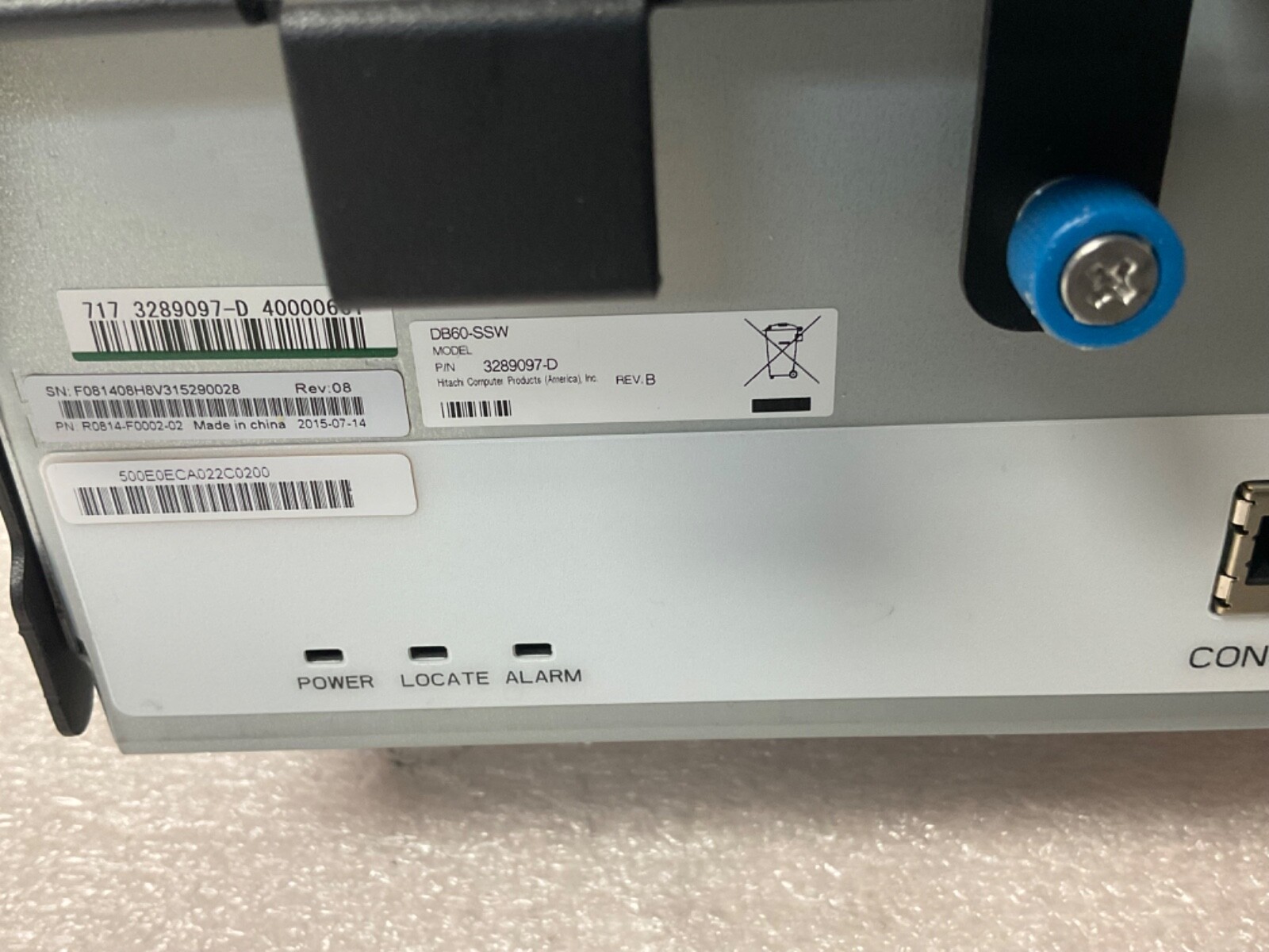 HITACHI model DB60-SSW P/N 3289097-D Drive Controller module