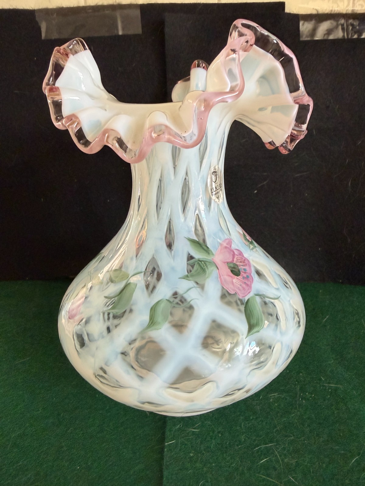 Fenton Hand Painted French Opalescent \ Fenton Hand Painted French Opalescent \