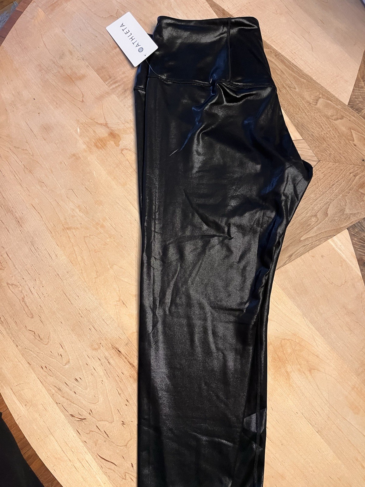 Athleta Elation Shine Tight Lustre Leggings Women’s 2X Black High Rise Powervita