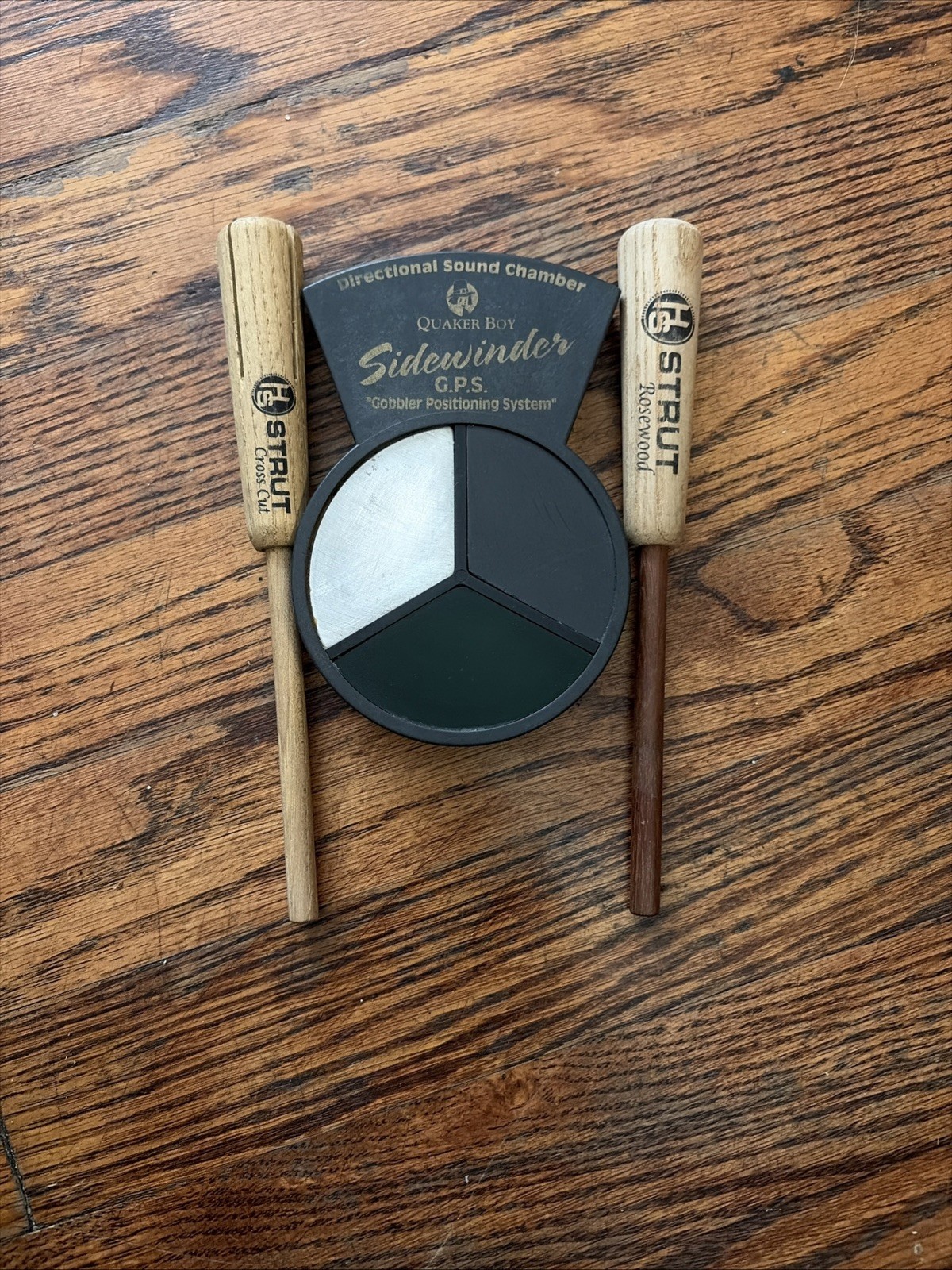 Turkey Call Vintage Quaker Boy Sidewinder G.P.S. PLUS TWO STICKS Turkey Call Vintage Quaker Boy Sidewinder G.P.S. PLUS TWO STICKS